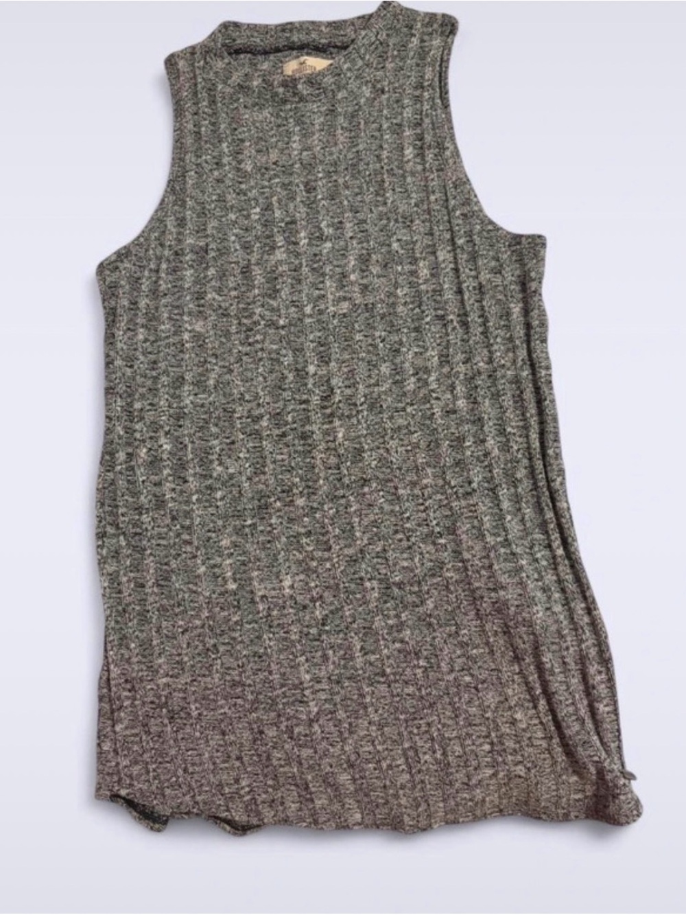 Hollister Ribbed Sleeveless Tank Top - Heather Gray
